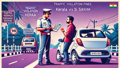 Traffic Violation Fines in Kerala and sikkim