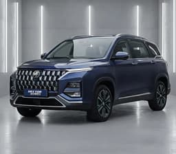 MG Hector Plus front angle view