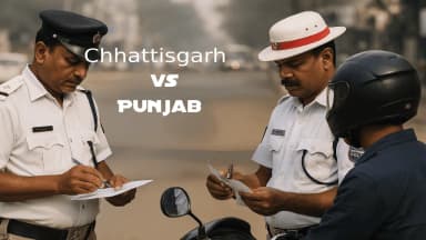 Challan Penalties Differences in Chhattisgarh and Punjab