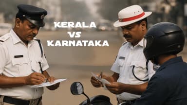 Challan Differences in Kerala and uttar pradesh