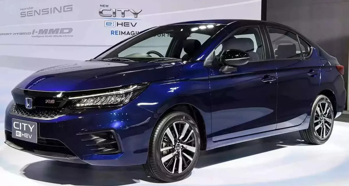 blue honda city hev