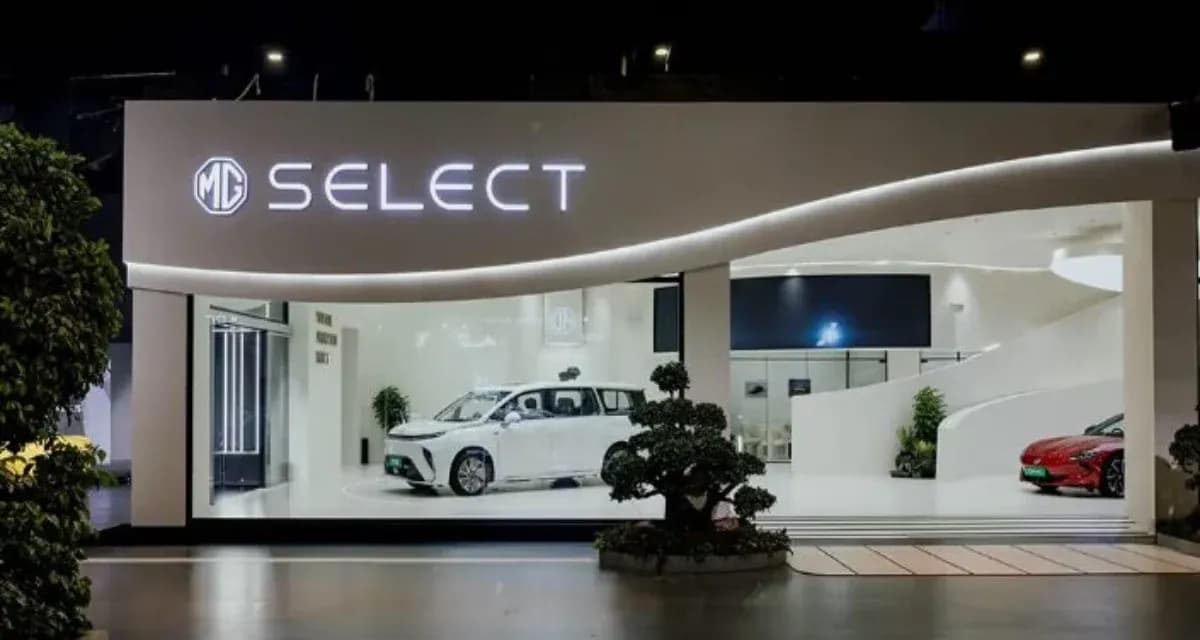 front facade of mg select showroom