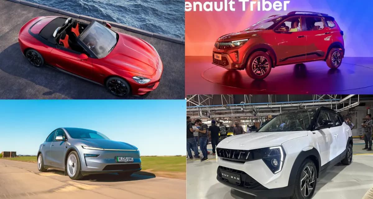Renault triber facelift, launch of MG M9 and cyberster, booking of Tesla Model Y and price reduction of XUV 3XO; are the top stories of the car world last week..webp