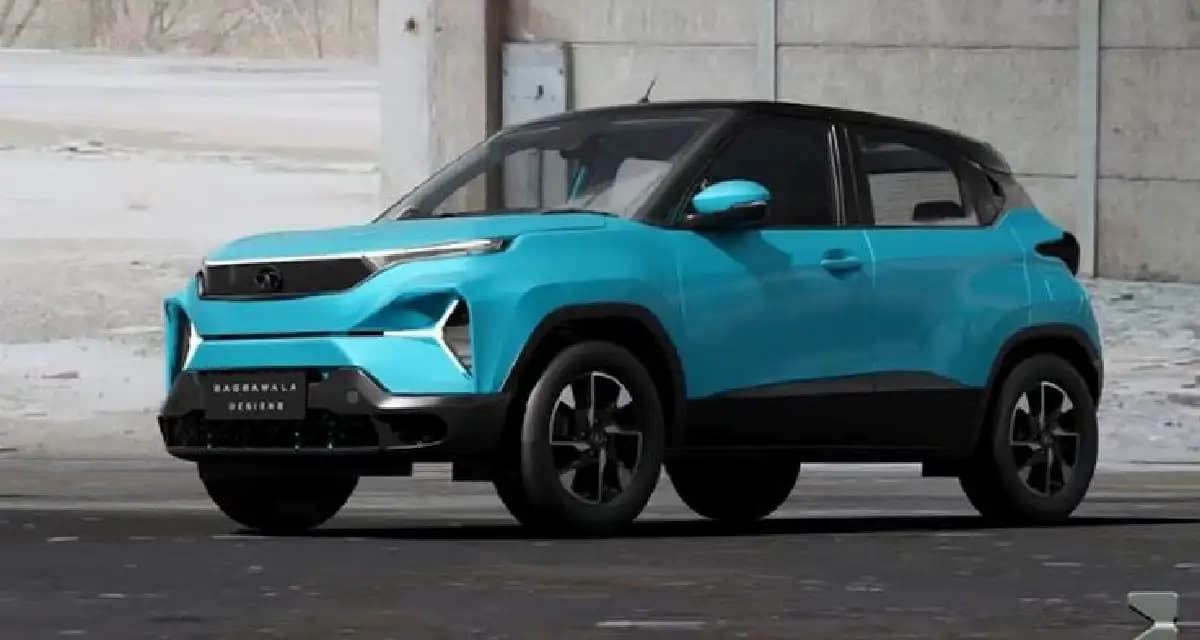 The facelift of the Tata Punch Spied during Testing in Pune.webp